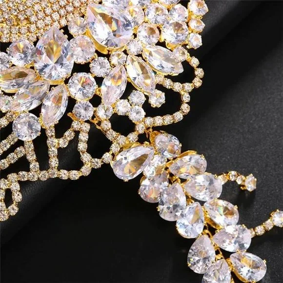 NWT Sparkling Swarovski Bling Crystal Rhinestone Mask Halloween Costume … - Picture 7 of 7